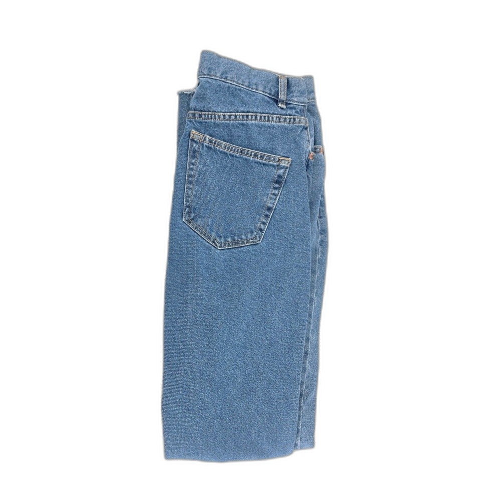 ASOS DESIGN Tall High Rise Flared Raw Hem Jeans Womens 26x33 Cut Altered Blue